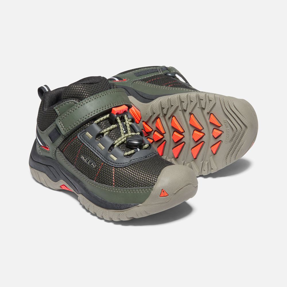 Baskets Keen Enfant Vert Olive/Orange | Targhee Sport Vent Shoes | QATNZ-6948